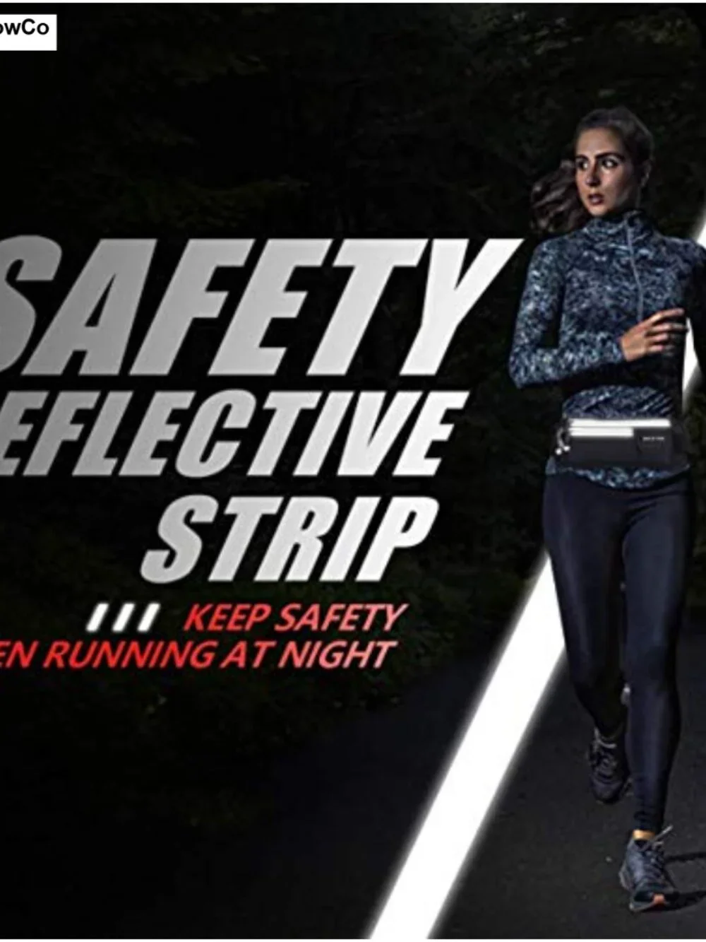 Slim Running Belt Fanny Pack - Reflective Waist Pack for Phone, Water Resistant